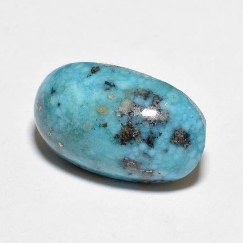 11.43 ct Turquoise Turquoise Stone, Natural Turquoise in Oval Cabochon Shape for Sale