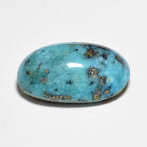 Turquoise Gemstone in 18 x 10.9 mm Size for Sale, Turquoise Stone in Blue Green Color