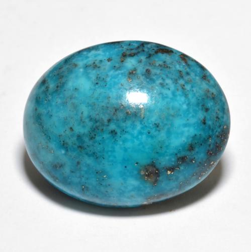 Dark Greenish Blue Türkis Edelstein - 27ct Oval Cabochon (ID: 610212)