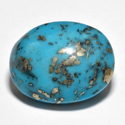 Teal Бирюза Камень - 27.9ct Овал Кабошон (ID: 610214)