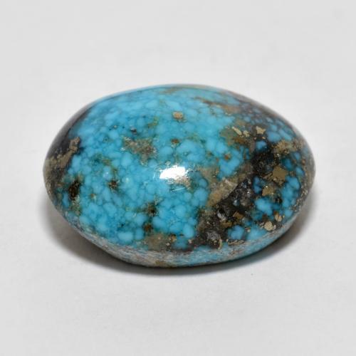Turquoise Gemstone in 19.2 x 16.1 mm Size for Sale, Turquoise Stone in Dark Greenish Blue Color