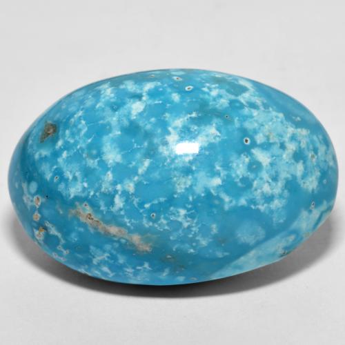 Зеленовато-синий Бирюза Камень - 41.9ct Овал Кабошон (ID: 610239)