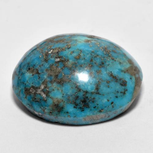 Turquoise Gemstone in 22.2 x 19.5 mm Size for Sale, Turquoise Stone in Dark Greenish Blue Color