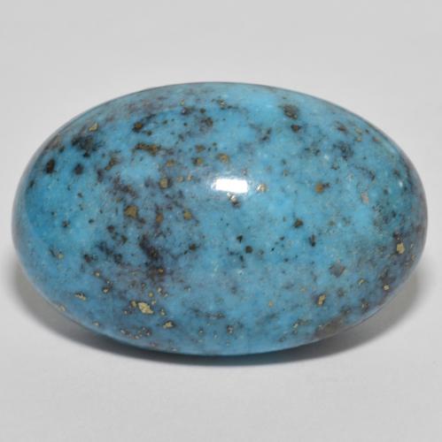 Teal Turquoise Gem - 28.7ct Oval Cabochon (ID: 610357)