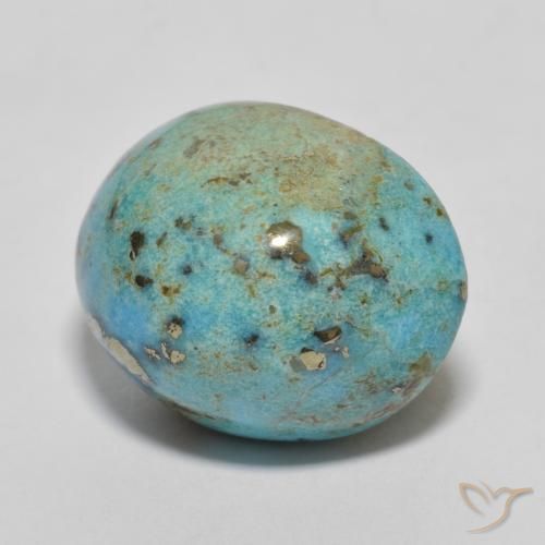 20.37 ct Turquoise Turquoise Stone, Natural Turquoise in Oval Cabochon Shape for Sale