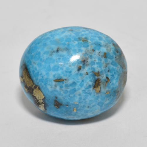 Teal Türkis Edelstein - 13.9ct Oval Cabochon (ID: 610361)