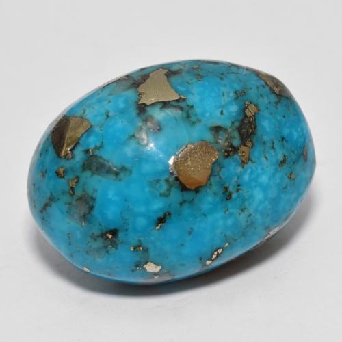 Teal Türkis Edelstein - 24.2ct Oval Cabochon (ID: 610368)