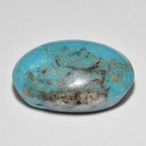 Turquoise Gemstone in 23.3 x 17.3 mm Size for Sale, Turquoise Stone in Medium Greenish Blue Color