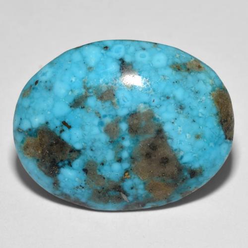 Зеленовато-синий Бирюза Камень - 26.1ct Овал Кабошон (ID: 612845)