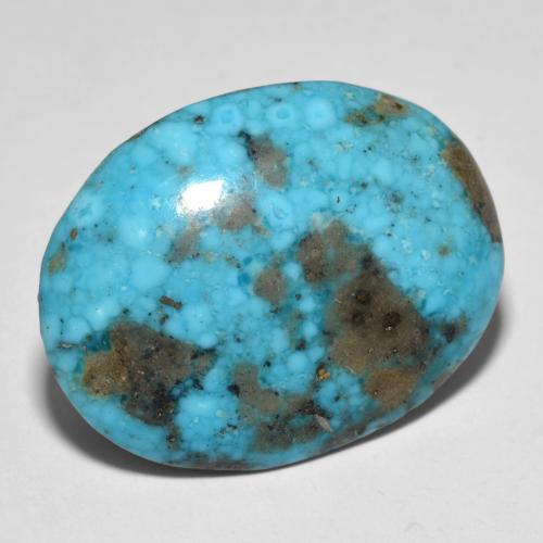 26.05 ct Turquoise Turquoise Stone, Natural Turquoise in Oval Cabochon Shape for Sale
