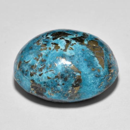 Turquoise Gemstone in 20.7 x 16.9 mm Size for Sale, Turquoise Stone in Dark Greenish Blue Color