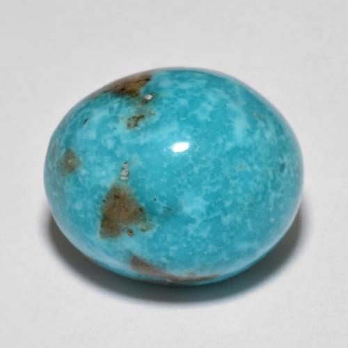 Azul verdoso Turquesa Gema - 16.1ct Cabujón Óvalo (ID: 612848)