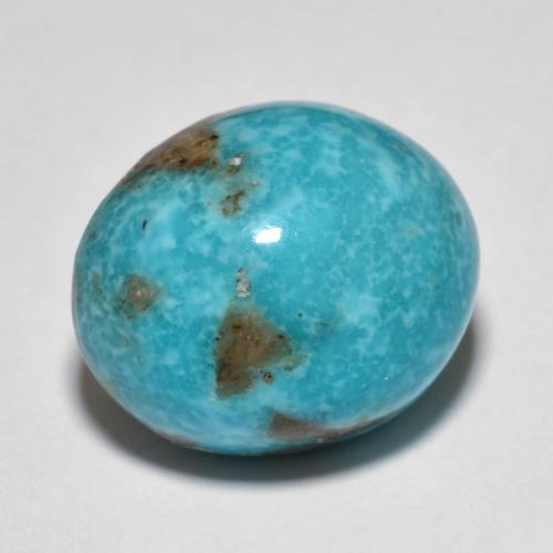 16.08 ct Turquoise Turquoise Stone, Natural Turquoise in Oval Cabochon Shape for Sale