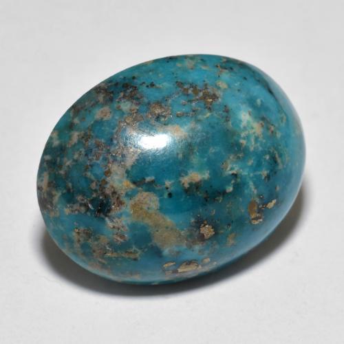 22.71 ct Turquoise Turquoise Stone, Natural Turquoise in Oval Cabochon Shape for Sale