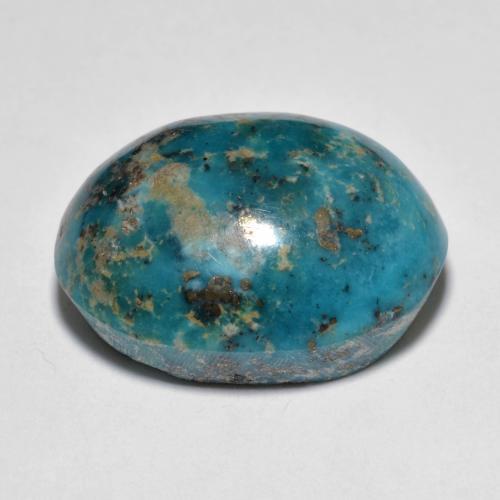 Turquoise Gemstone in 19.8 x 15.7 mm Size for Sale, Turquoise Stone in Dark Greenish Blue Color