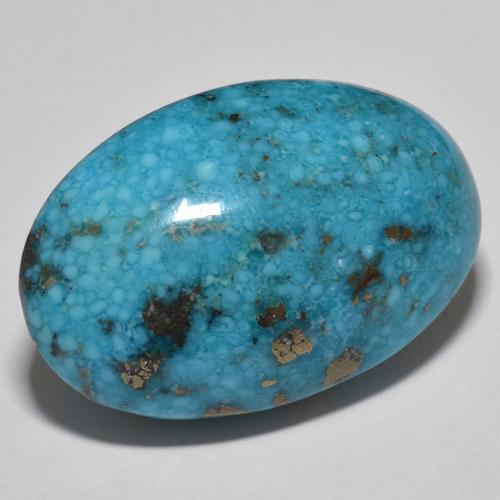 38.13 ct Turquoise Turquoise Stone, Natural Turquoise in Oval Cabochon Shape for Sale