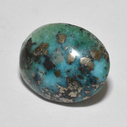 10.61 ct Turquoise Turquoise Stone, Natural Turquoise in Oval Cabochon Shape for Sale
