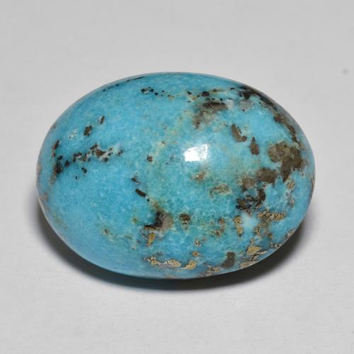 绿蓝色 绿松石 Gem - 21ct 椭圆形凸面型 (ID: 613457)