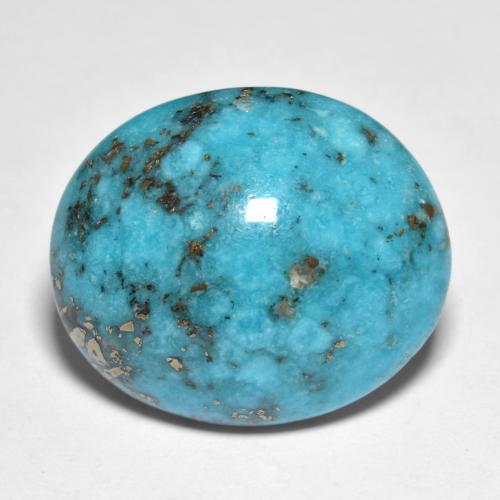Greenish Blue Turquoise Gem - 20.1ct Oval Cabochon (ID: 613494)
