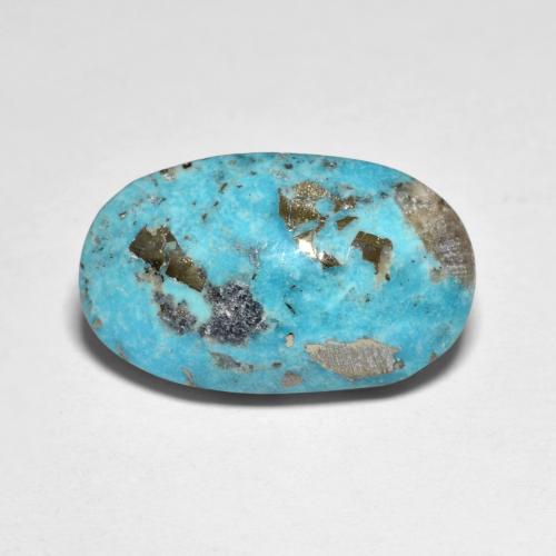 11.52 ct Turquoise Turquoise Gemstone, Turquoise Gem in Oval Cabochon Shape for Sale.