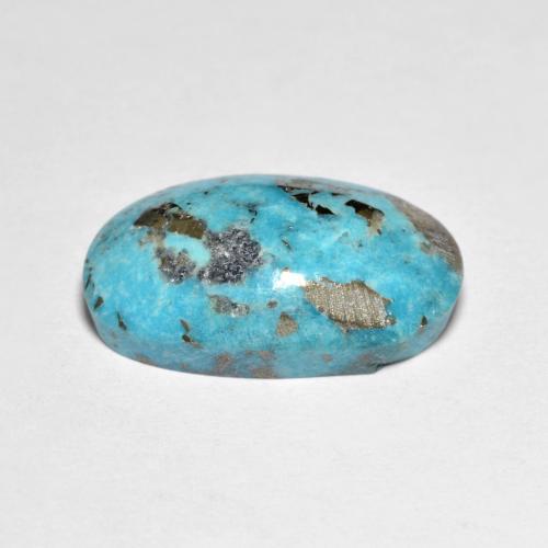 Turquoise Gemstone in 19.2 x 11.5 mm Size for Sale, Turquoise Stone in Greenish Blue Color