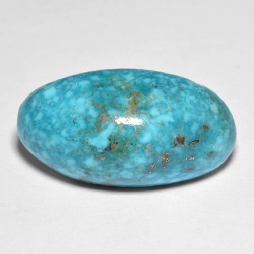 Azul verdoso Turquesa Gema - 17.8ct Cabujón Óvalo (ID: 613503)