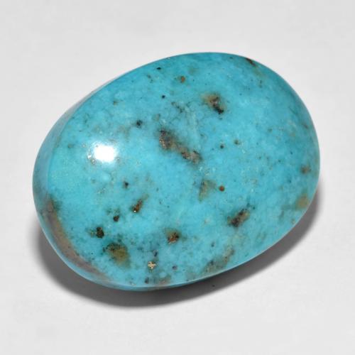 20.11 ct Turquoise Turquoise Stone, Natural Turquoise in Oval Cabochon Shape for Sale