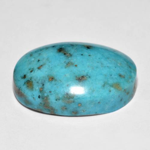 Turquoise Gemstone in 21.7 x 15.8 mm Size for Sale, Turquoise Stone in Greenish Blue Color