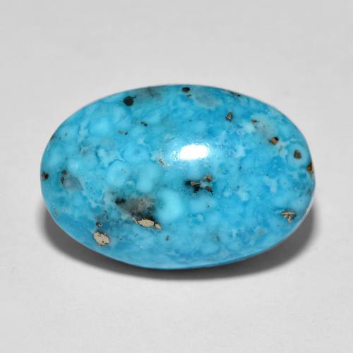 Bright Greenish Blue 绿松石 Gem - 12ct 椭圆形凸面型 (ID: 615745)