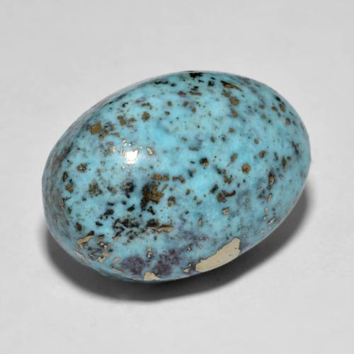 15.80 ct Turquoise Turquoise Stone, Natural Turquoise in Oval Cabochon Shape for Sale