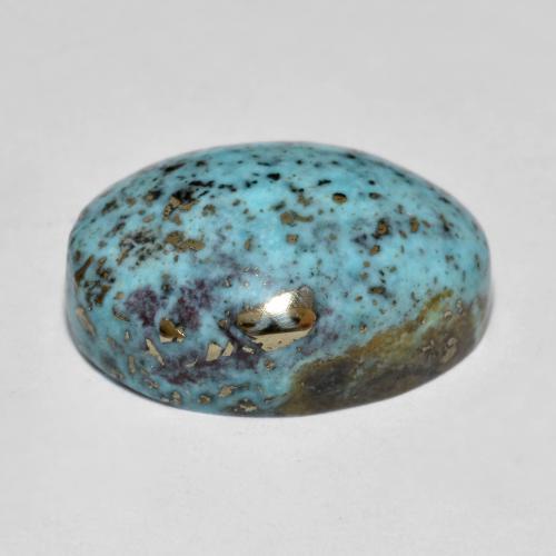 Turquoise Gemstone in 19.4 x 13.9 mm Size for Sale, Turquoise Stone in Medium Greenish Blue Color
