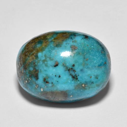 13.57 ct Turquoise Turquoise Gemstone, Turquoise Gem in Oval Cabochon Shape for Sale.