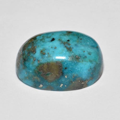Turquoise Gemstone in 17 x 13 mm Size for Sale, Turquoise Stone in Medium Bluish Green Color