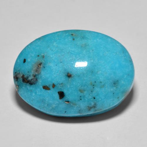 19.79 ct Turquoise Turquoise Gemstone, Turquoise Gem in Oval Cabochon Shape for Sale.