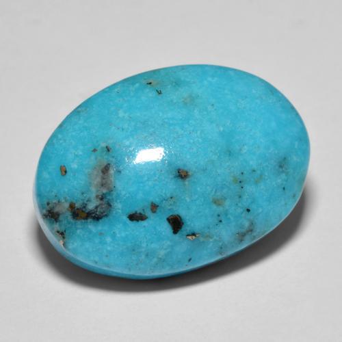 19.79 ct Turquoise Turquoise Stone, Natural Turquoise in Oval Cabochon Shape for Sale