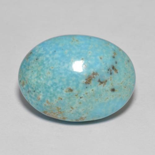 9.90 ct Turquoise Turquoise Stone, Natural Turquoise in Oval Cabochon Shape for Sale