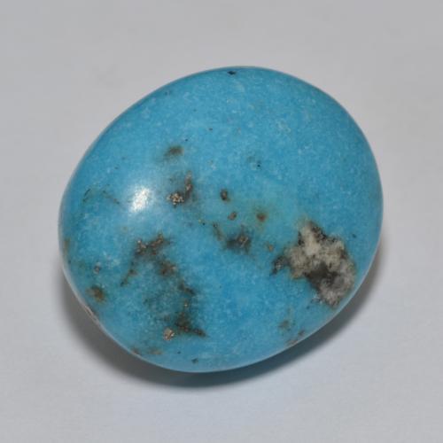 15.25 ct Turquoise Turquoise Gemstone, Turquoise Gem in Oval Cabochon Shape for Sale.