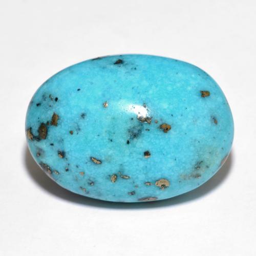 19.82 ct Turquoise Turquoise Gemstone, Turquoise Gem in Oval Cabochon Shape for Sale.