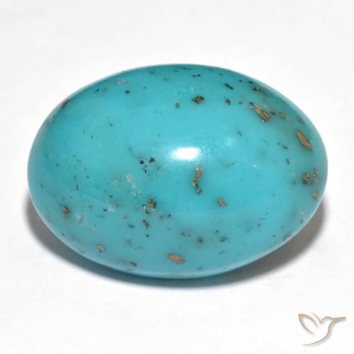 28.02 ct Blue Green Turquoise, 21.6 x 17.6 mm Oval Cut From the United States, Photo A