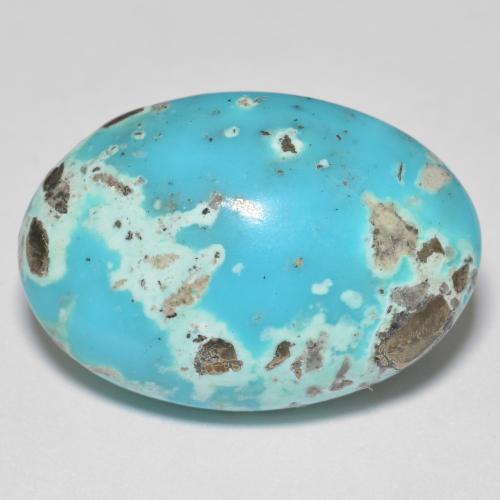 Medium Teal Бирюза Камень - 16.8ct Овал Кабошон (ID: 624950)