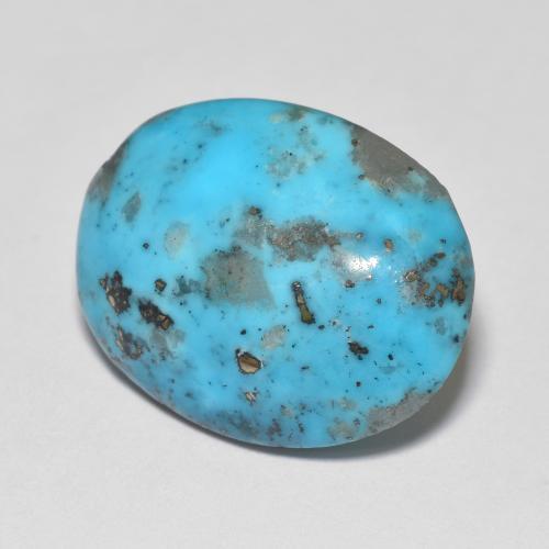 13.04 ct Turquoise Turquoise Stone, Natural Turquoise in Oval Cabochon Shape for Sale