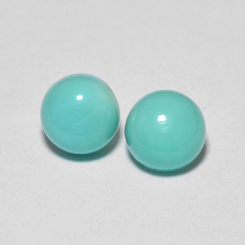 1.29 ctw Turquoise Turquoise Gemstones, Turquoise Gems in Round Cabochon Shape for Sale.