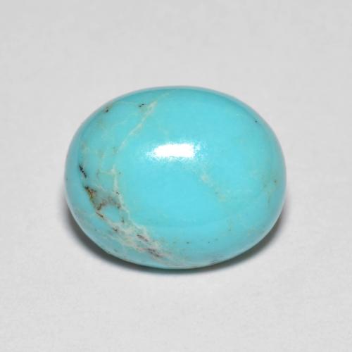 Turchese taglio ovale da 3,1 ct dagli Stati Uniti, dimensione 11,2 x 9,3mm, pietra preziosa naturale non trattati , purezza Opaque, Turchese Ovale cabochon da 1 pz, durezza Mohs di 5 - 6, Photo A