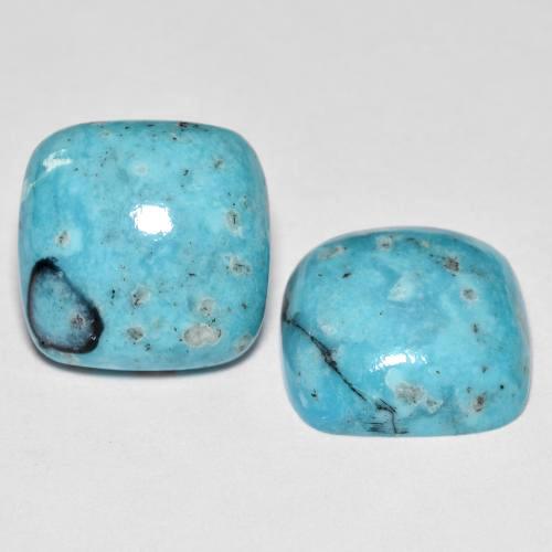 12.15 ctw Turquoise Turquoise Stones, Natural Turquoise in Cushion Cabochon Shape for Sale