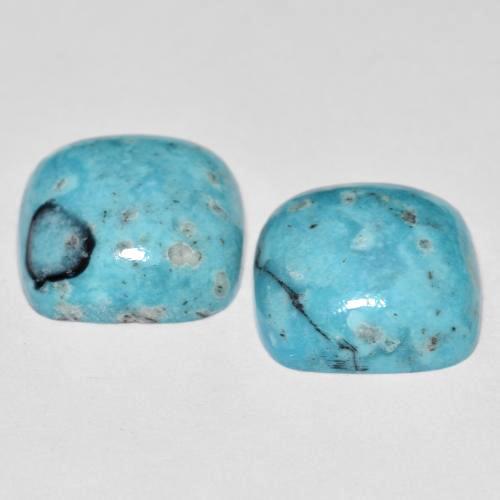 Turquoise Gemstones in 12 x 12 mm (calibrated) Size for Sale, Turquoise Stones in Blue Green Color