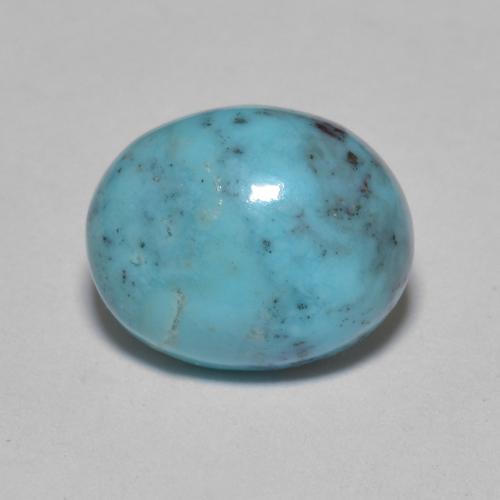 Turchese Ovale cabochon da 2,84 ct dagli Stati Uniti, dimensione 11,2 x 9,1mm, purezza Opaque, pietra preziosa naturale non trattati, Turchese 1pc in colore Blu verde, durezza Mohs di 5 - 6, Photo A