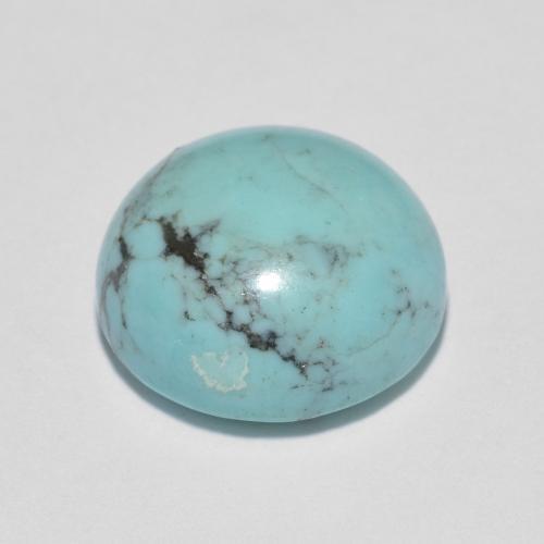 Turquoise Gemstone in 10.6 mm Size for Sale, Turquoise Stone in Light Blue Green Color