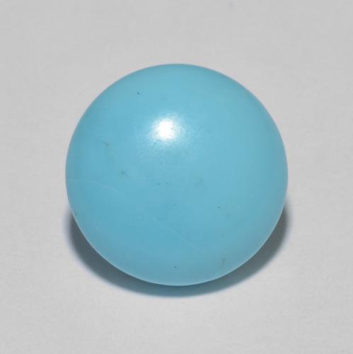 10.3mm Round Cabochon Turquoise from United States, Weight of 3.15ct, Natural untreated gemstone in Opaque Clarity, 1pc Turquoise - the Color is Blue Green, Mohs Hardness of 5 - 6, Photo A