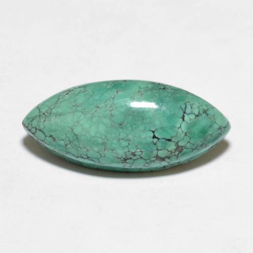Green Blue Tone Бирюза Камень - 6.3ct Огранка Маркиза Кабошон (ID: 631328)