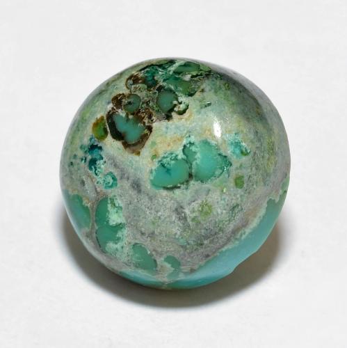 12.9mm Round Multicolor Turquoise from China, Weight of 5.83ct, Natural untreated Gemstone in Opaque Clarity, 1pc Round Cabochon Turquoise - Color: Multicolor, Mohs Hardness of 5 - 6, Photo A